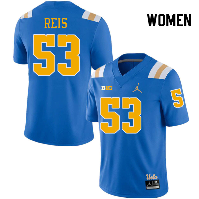 Women #53 Jacob Reis UCLA Bruins College Football Jerseys Stitched-Royal